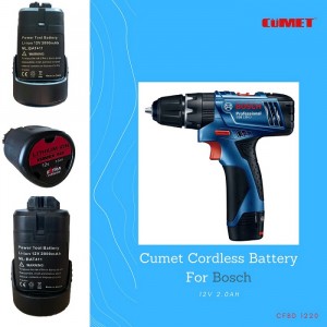 Cumet- Cordless Baterai For Bosch 12Volt 2Ah