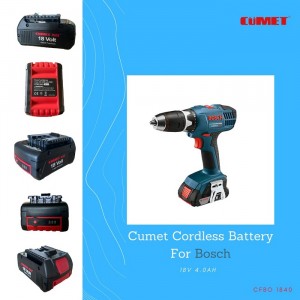 Cumet- Cordless Baterai For Bosch Product 18Volt 4AH
