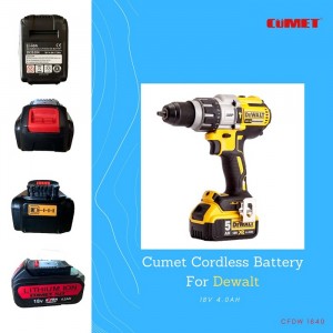 Cumet-Cordless Baterai for Dewalt 18Volt 4.0Amp