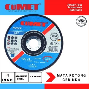Cumet-Batu Gerinda Inox Cutting Wheel 4 inch X 3 mm For Stainless Steel
