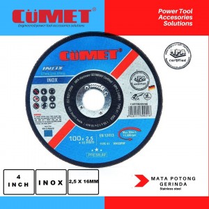 Cumet-Batu Gerinda  Inox Cutting Wheel  4 inch X 2,5mm For Stainless Steel